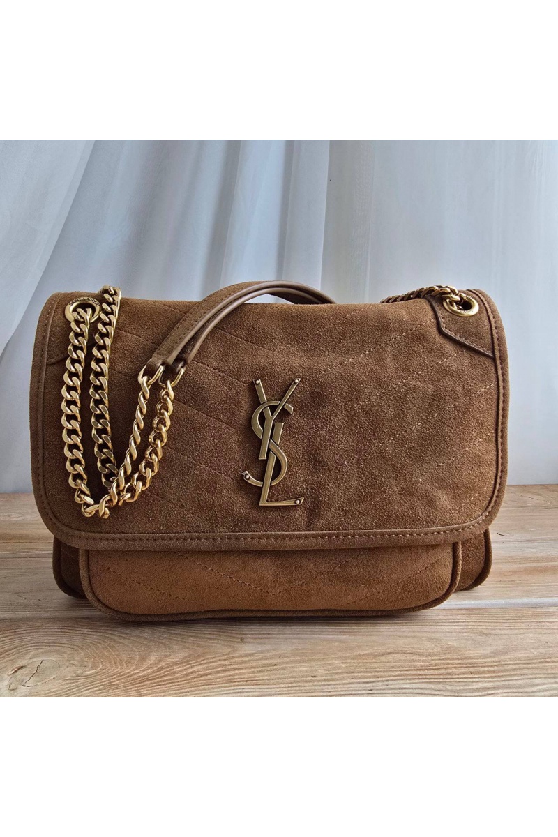 Yves Saint Laurent Замшевая сумка 28x21 см
