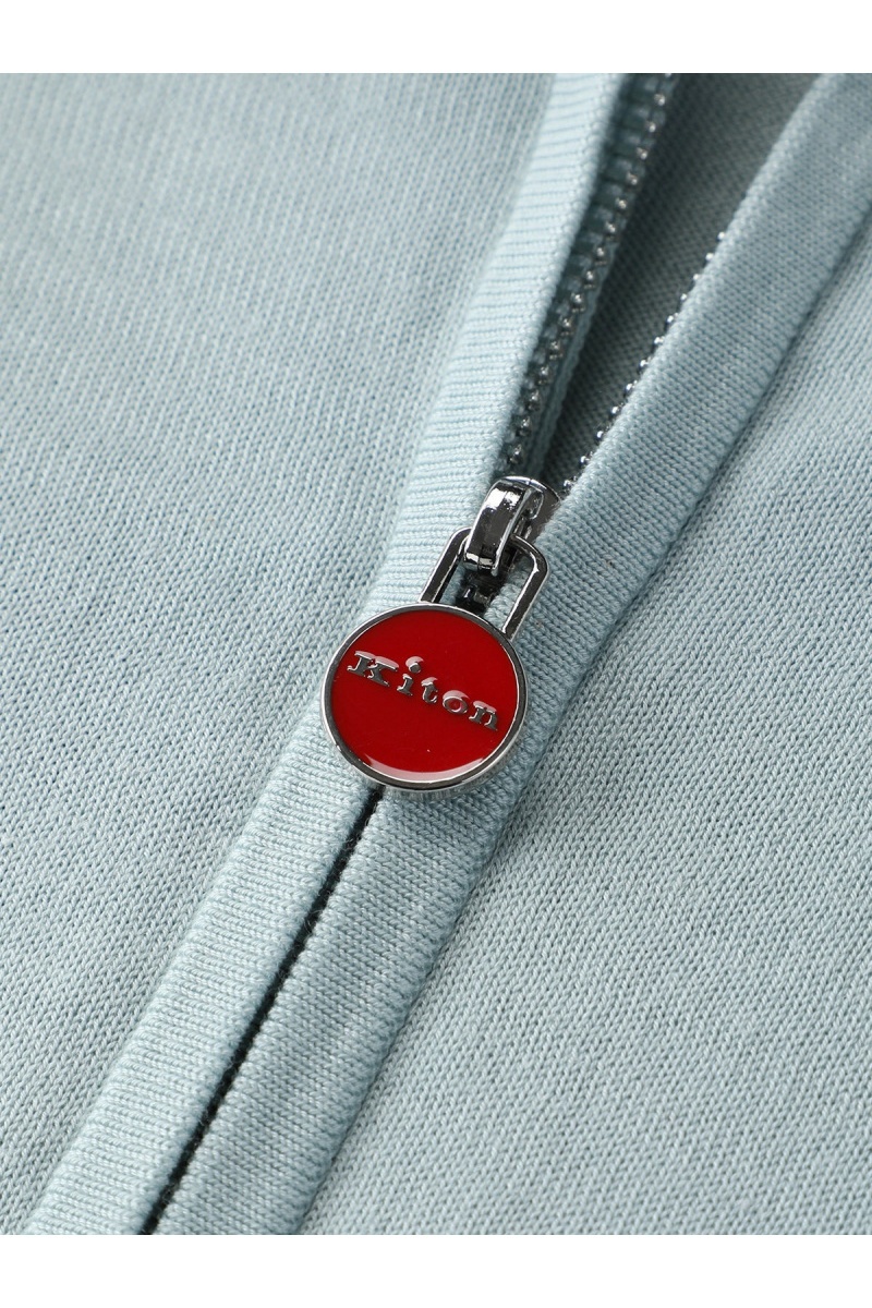 Kiton Мужское поло чёрного цвета premium