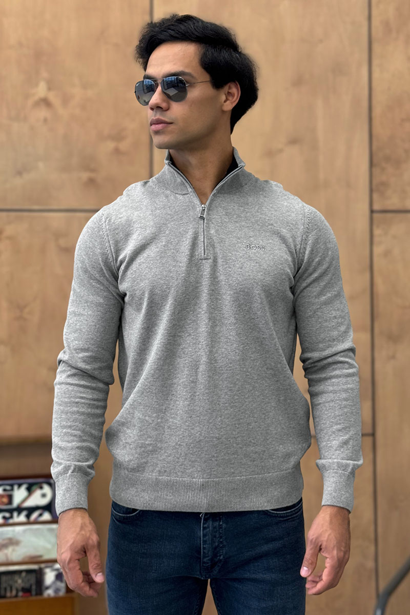 Hugо Воss Мужской джемпер серого цвета