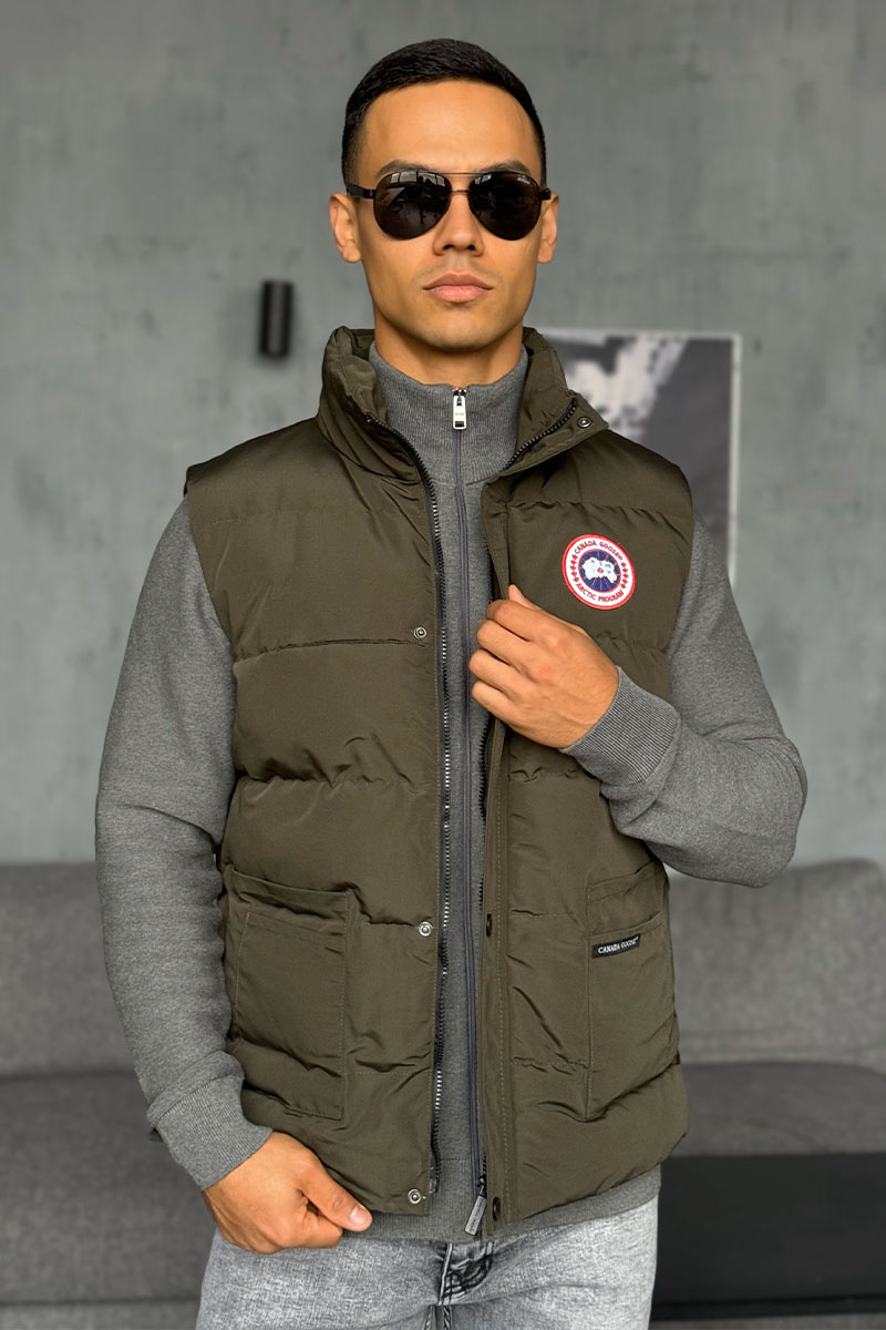Canada Goose Жилет зелёного цвета logo-patch 