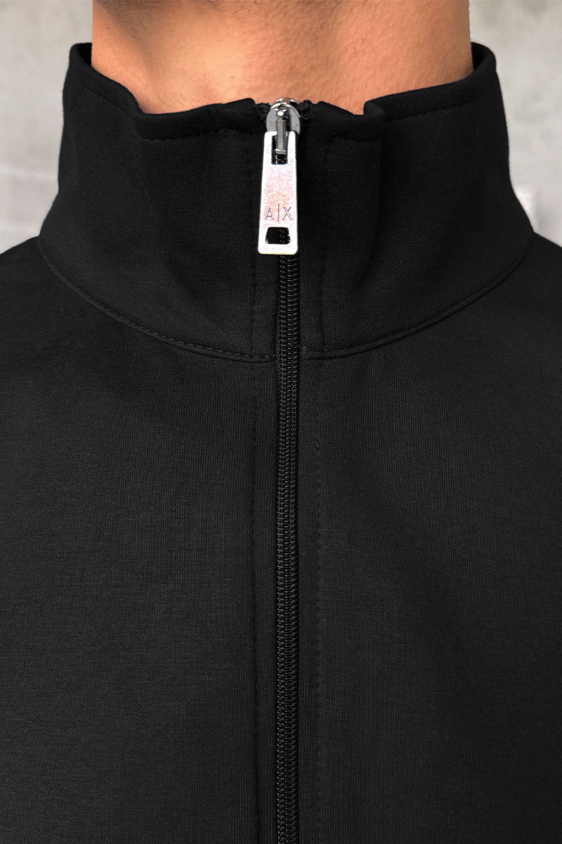 Emporio Armani EA7 Кофта на молнии logo-embroidered - Black