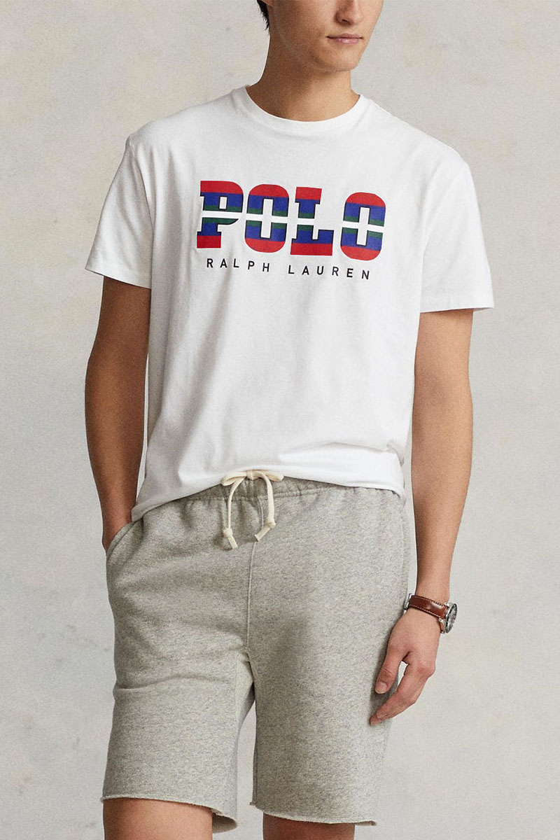 Polo Ralph Lauren Мужская белая футболка logo-print
