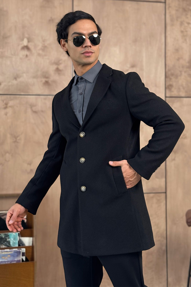 Loro Piana Мужское пальто чёрного цвета 