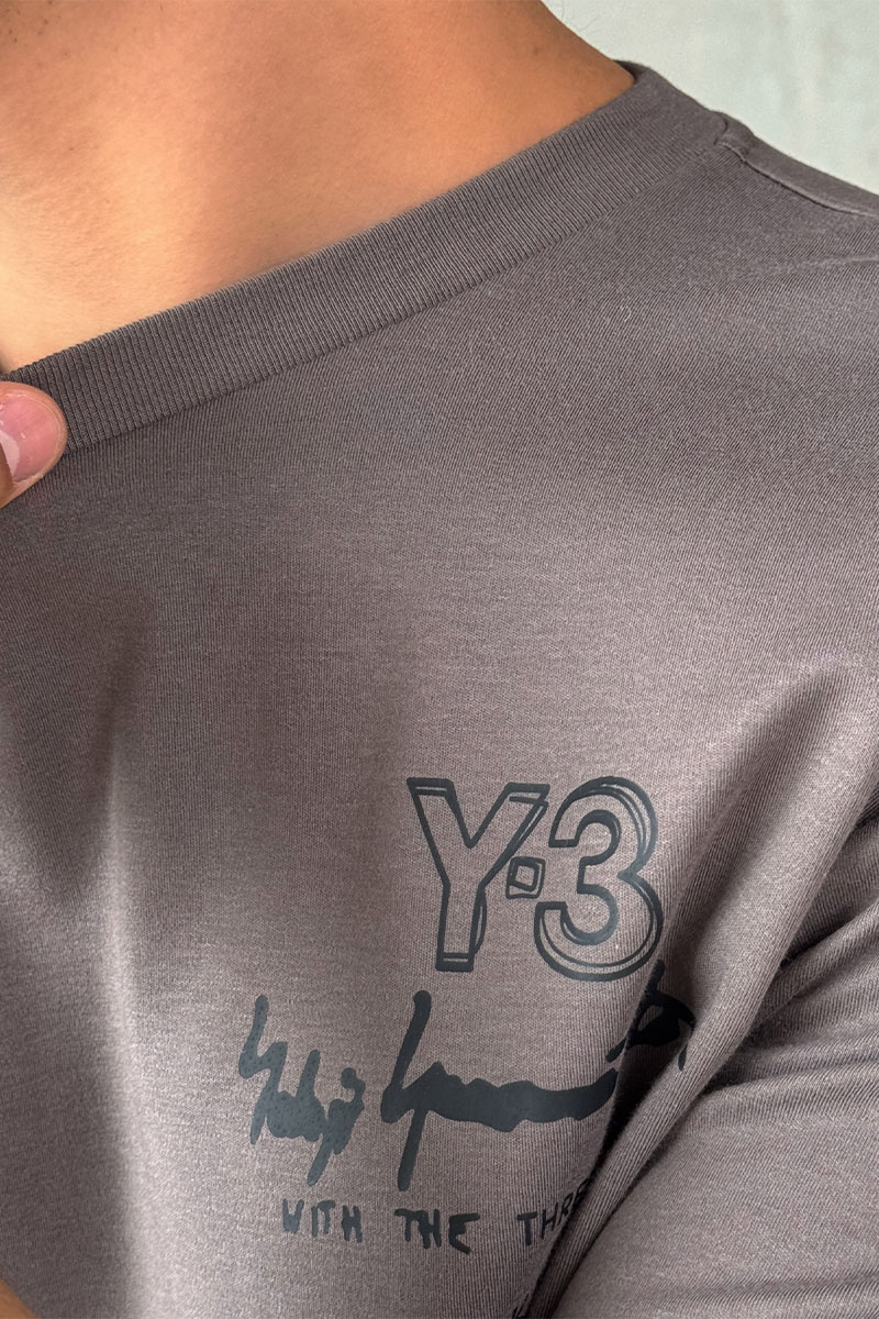Y-3 Yohji Yamamoto Мужская чёрная футболка 