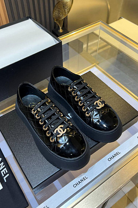 Женские кожаные кроссовки Premium - Black