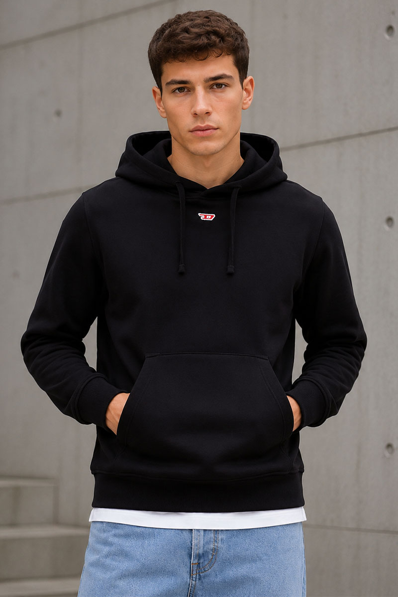Diesel Мужское худи S-Ginn-Hood-D - Black 