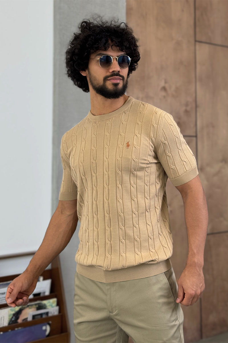 Polo Ralph Lauren Мужская бежевая футболка 