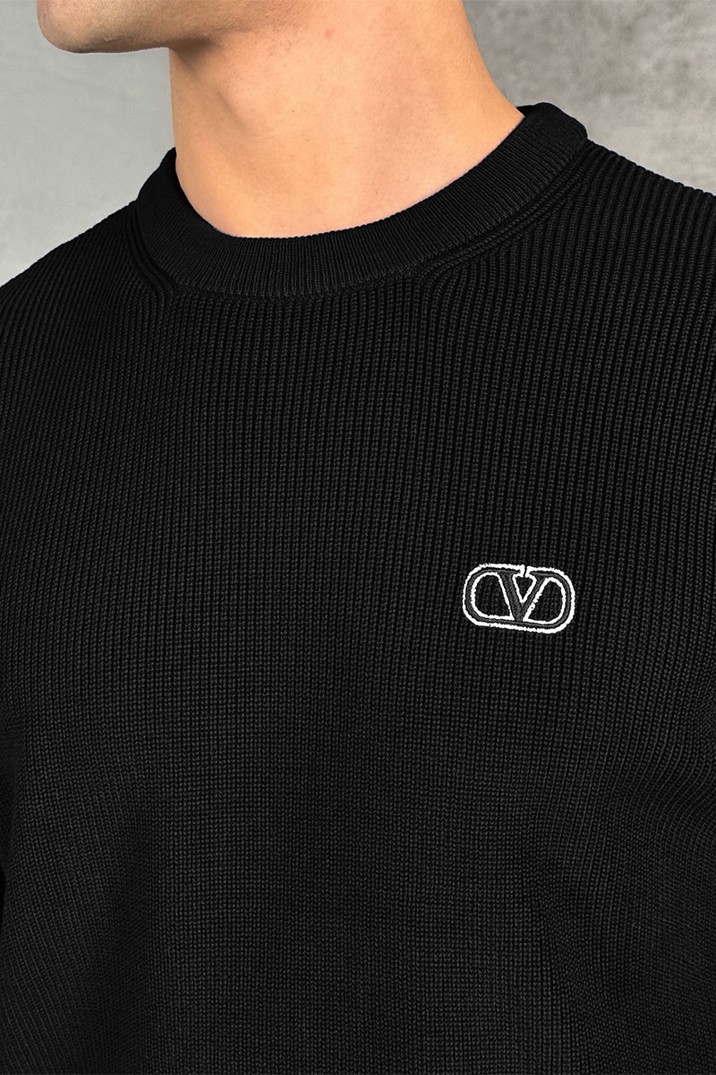 Valentino Мужской чёрный свитер Vlogo Signature
