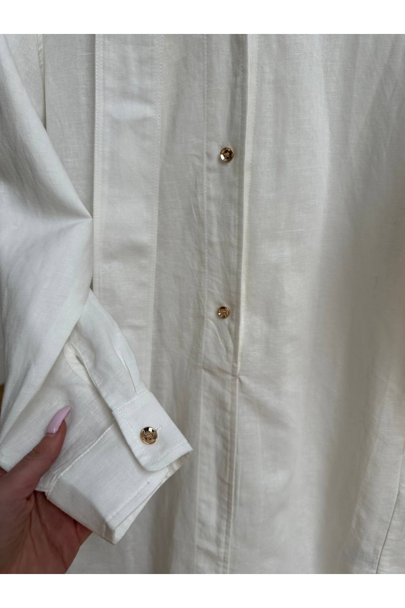 Loro Piana Женское платье-рубашка белого цвета