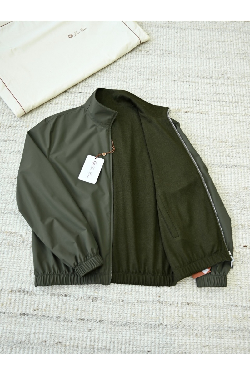 Loro Piana Двусторонняя ветровка premium - Army Green