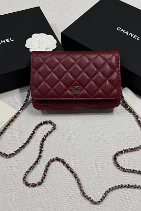 Кожаная сумка Wallet on Chain premium 19x12x4 см
