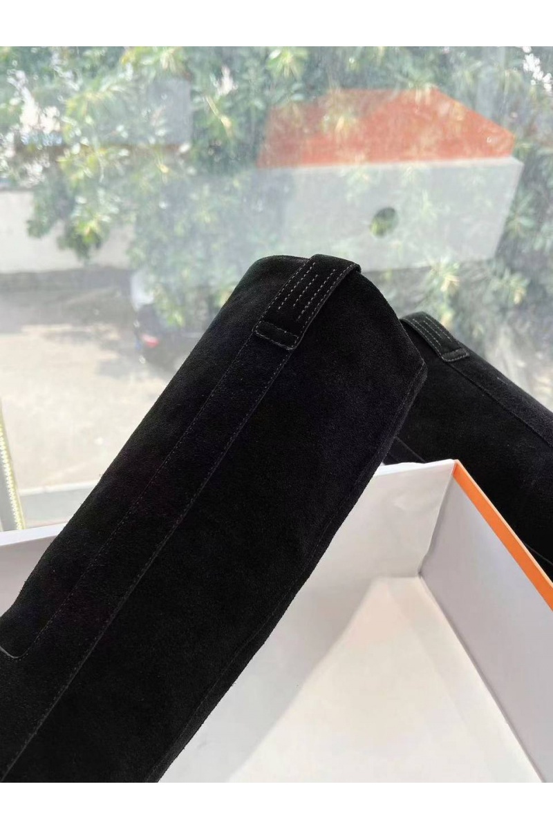 Hermes Женские замшевые сапоги Premium - Black