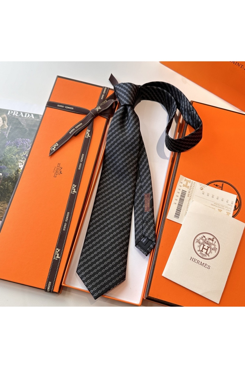 Hermes Галстук Jetez l'Ancre premium - Black