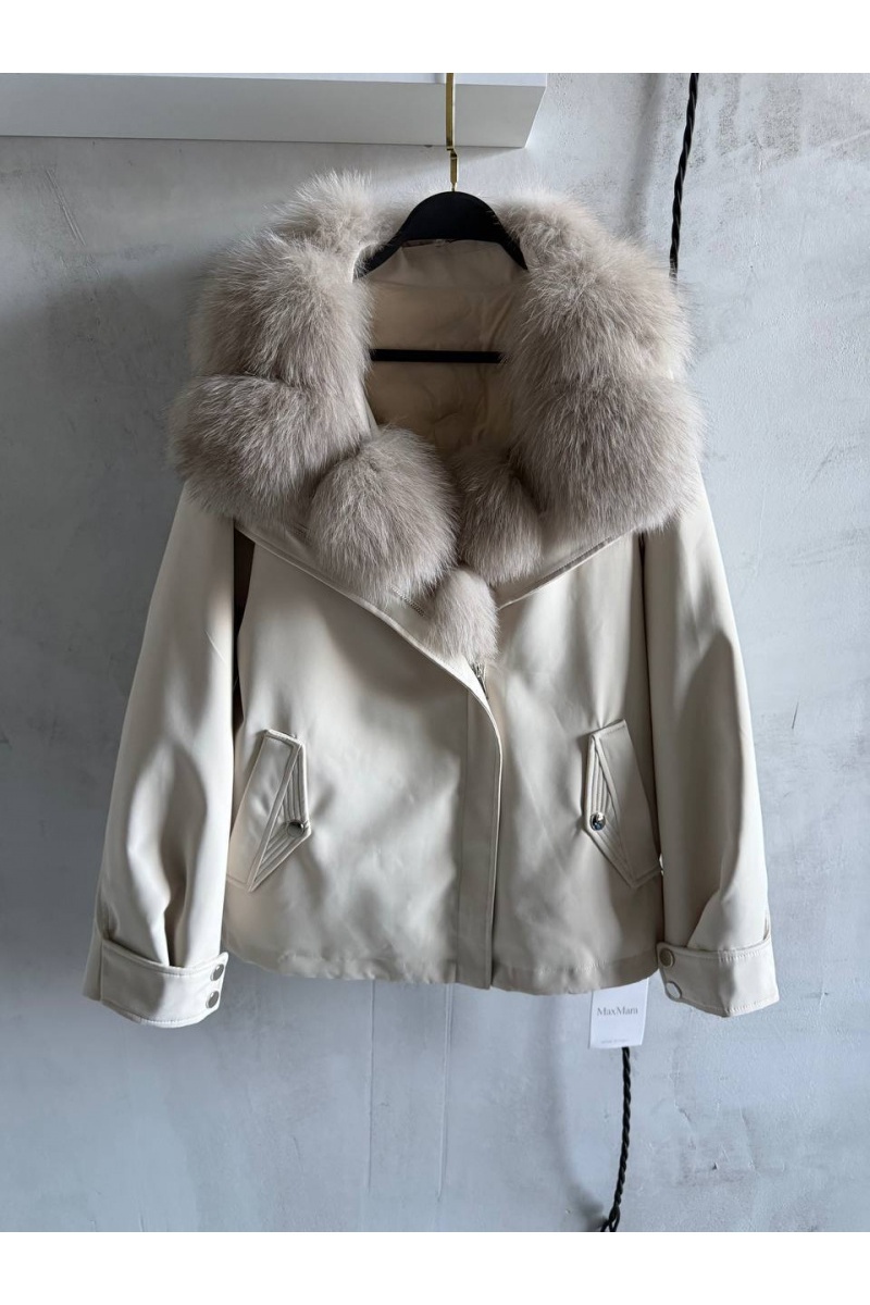 Max Mara Женская парка с натуральным мехом premium