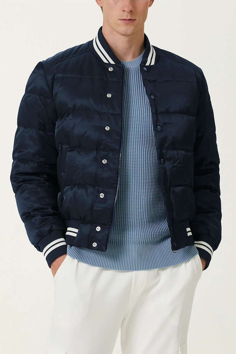 Moncler Утеплённый бомбер Dives - Navy