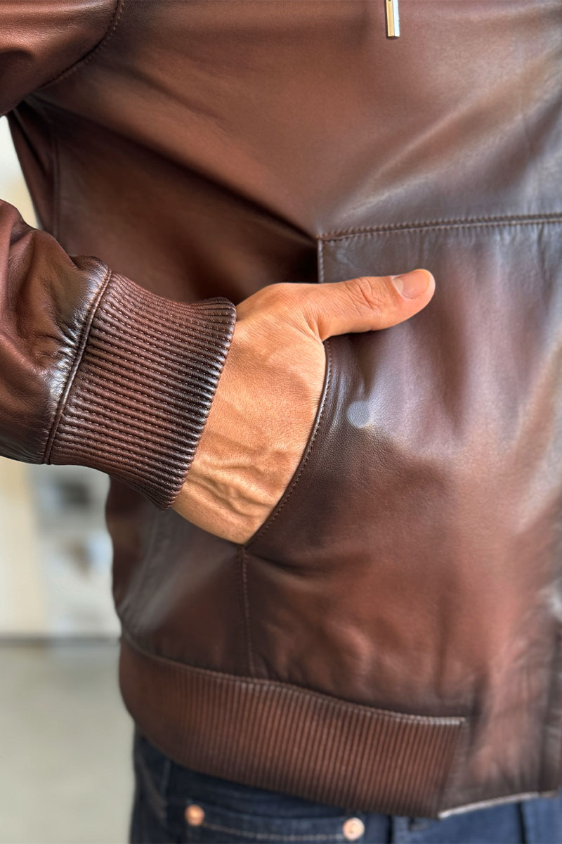 Designer Clothing Мужская кожаная куртка Berluti Premium