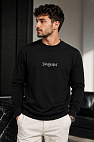 Мужской чёрный свитшот logo-embroidered 