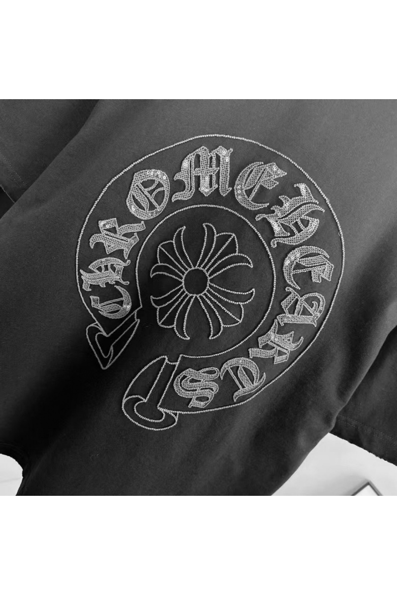 Chrome Hearts Чёрная оверсайз футболка Premium