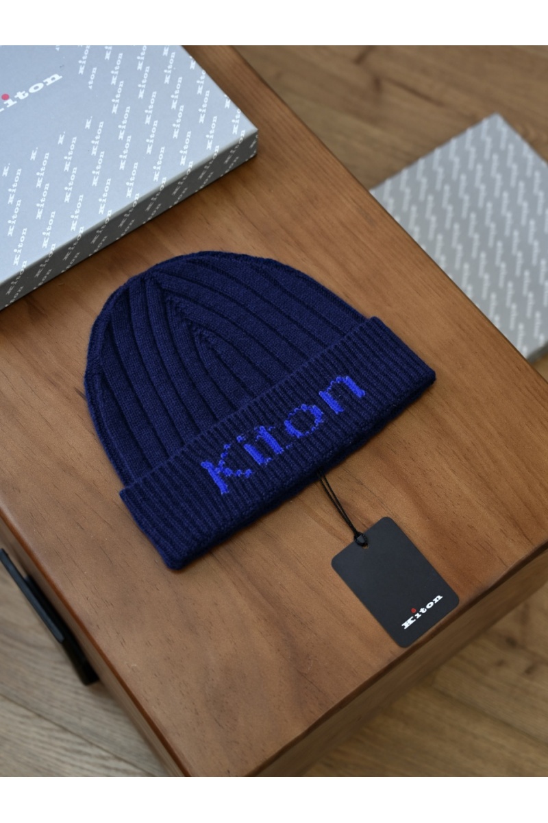 Kiton Кашемировая шапка premium - Royal Blue