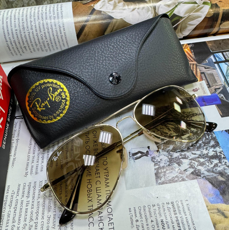 Ray Ban Солнцезащитные очки Aviator Large Metal - Brown