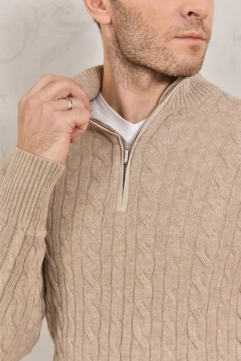 Loro Piana Кашемировый свитер Premium zip-neck - Beige