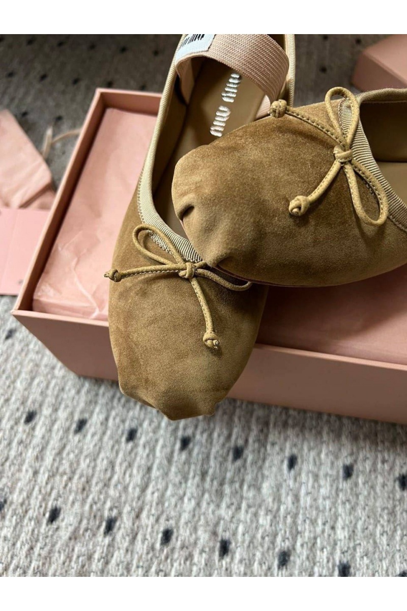 MIU MIU Женские замшевые балетки premium