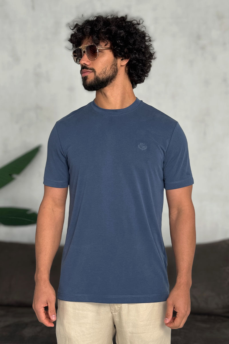 Loro Piana Футболка синего цвета 