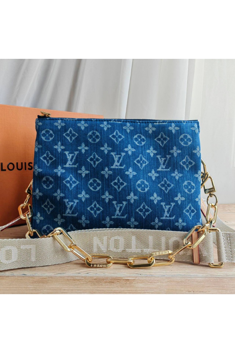 Lоuis Vuittоn Джинсовая сумка Coussin PM Monogram 27x20 см