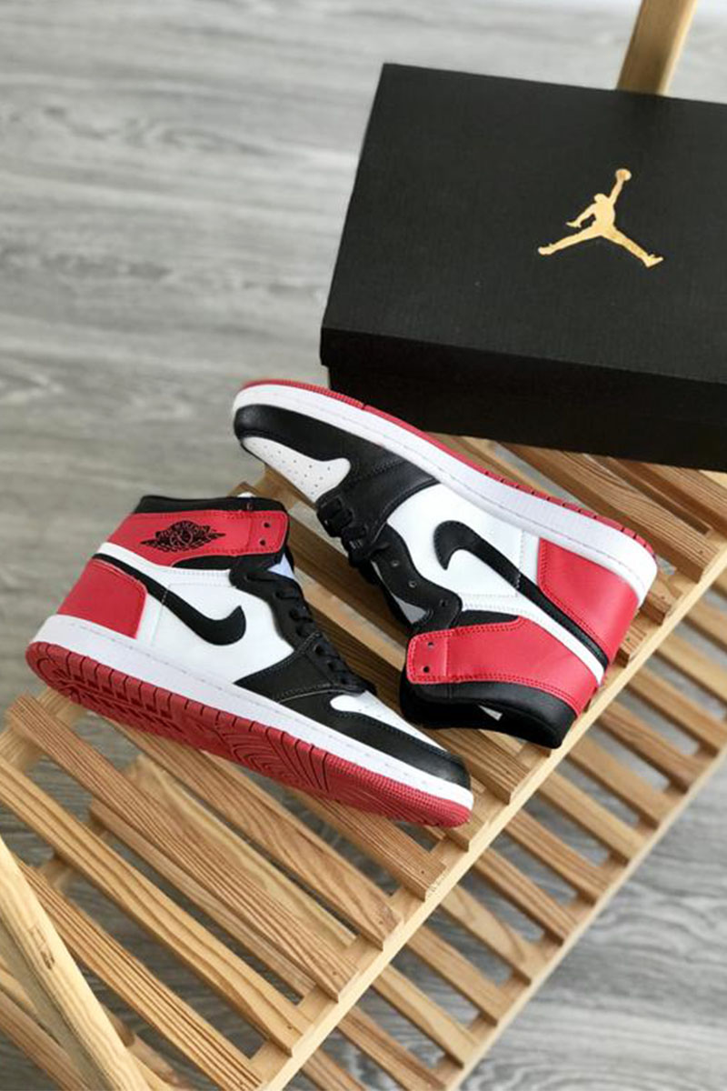 Aj1 red and white best sale