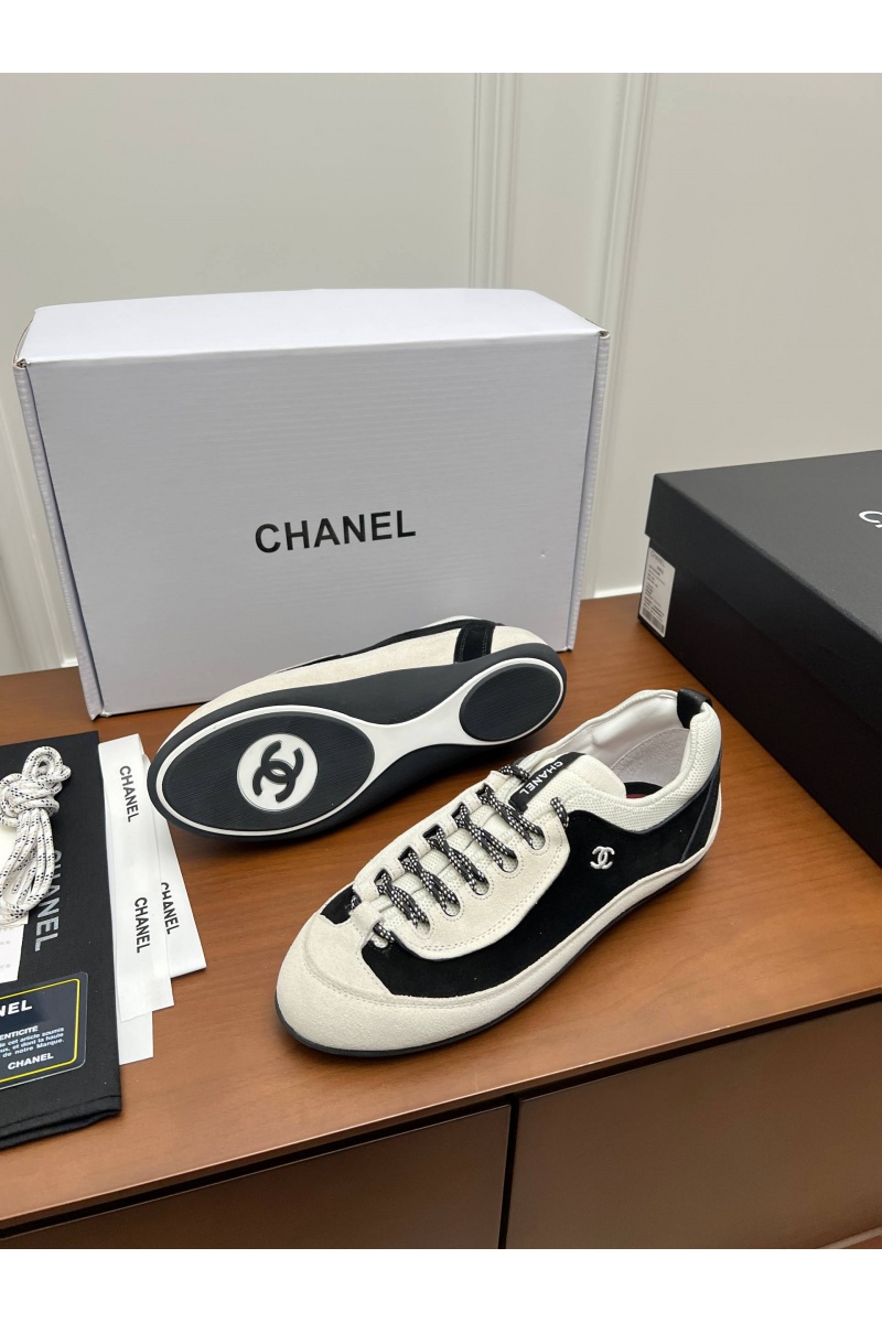 Chаnеl Женские замшевые кроссовки premium