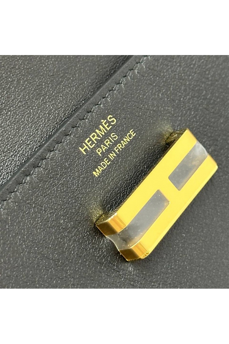 Hermes Кожаный ремень Elan Pocket 24x12 см - Black / Gold