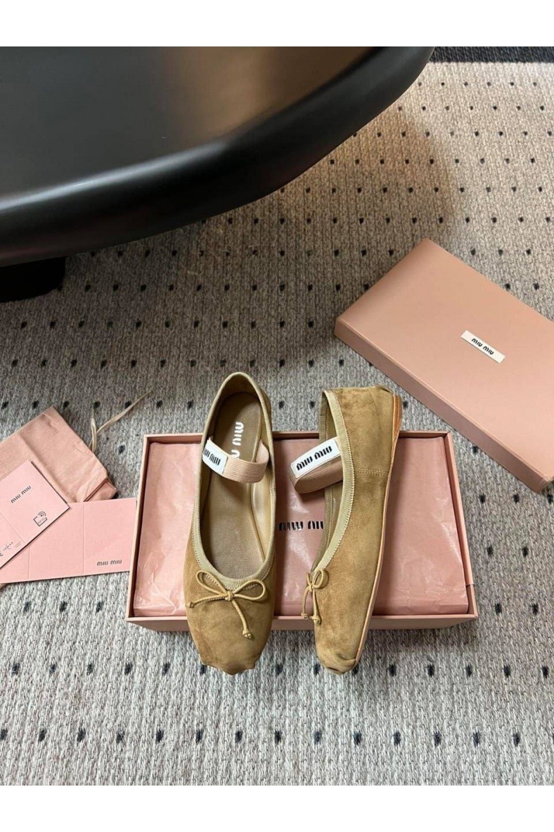 MIU MIU Женские замшевые балетки premium