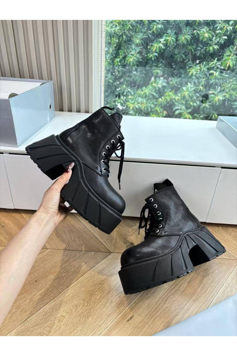 Designer Clothing Женские кожаные ботинки на платформе SMFK premium