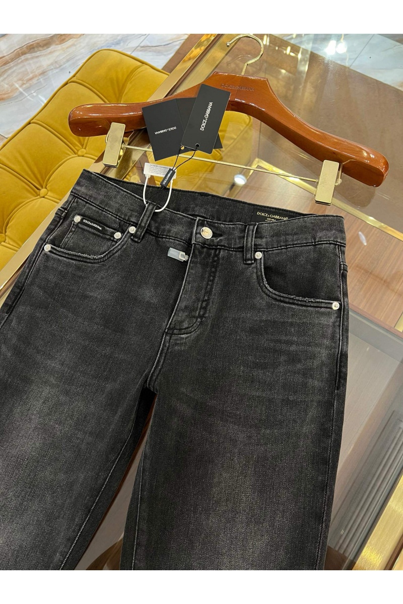 Dоlсе & Gаbbаnа Мужские чёрные джинсы slim fit Premium