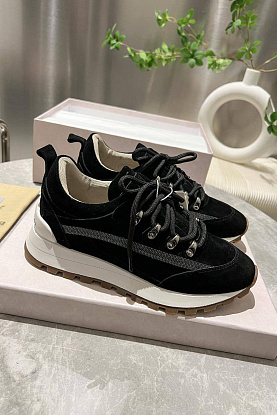 Женские замшевые кроссовки Monili Premium - Black