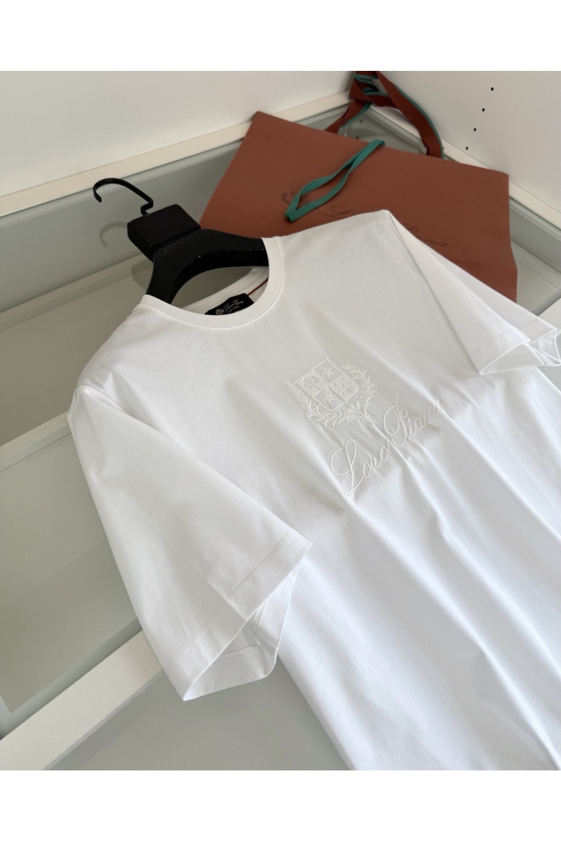 Loro Piana Мужская белая футболка premium