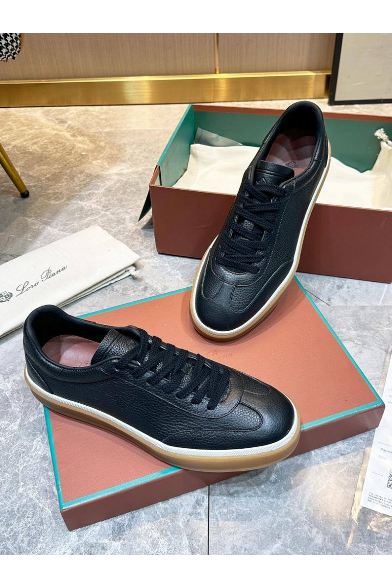 Loro Piana Мужские кожаные кроссовки Tennis Walk