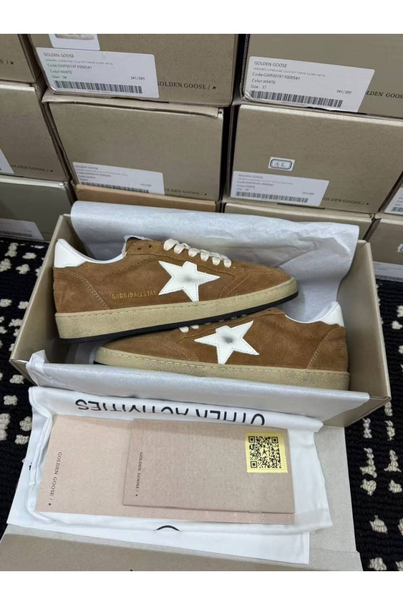 Designer Clothing Женские кожаные кроссовки Golden Goose Super Star premium