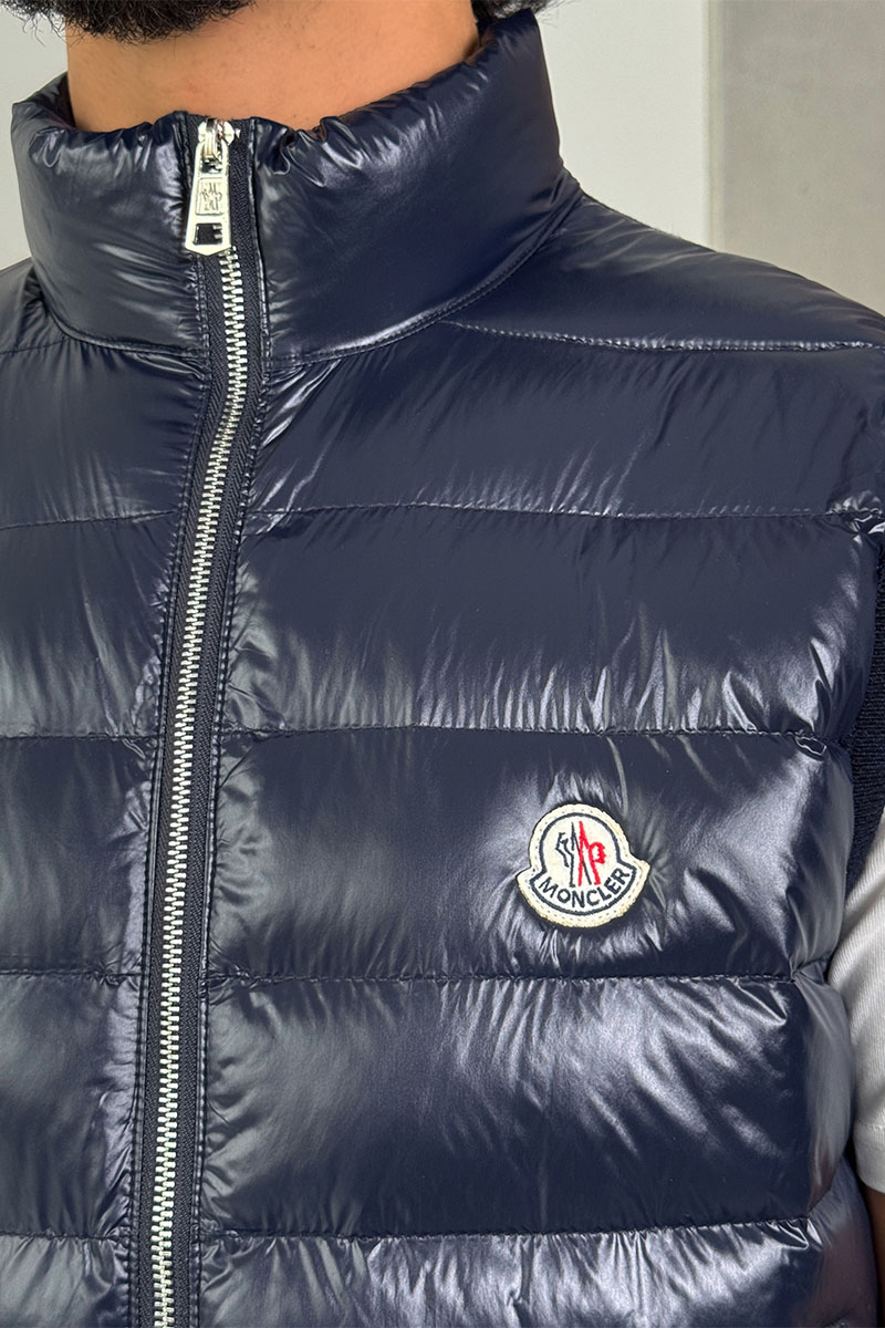 Moncler Мужской тёмно-синий жилет 
