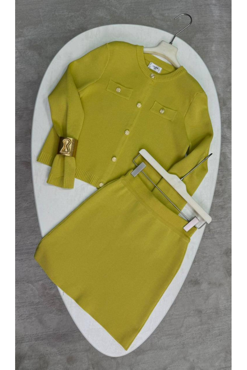 Celine Женский костюм двойка premium - Yellow