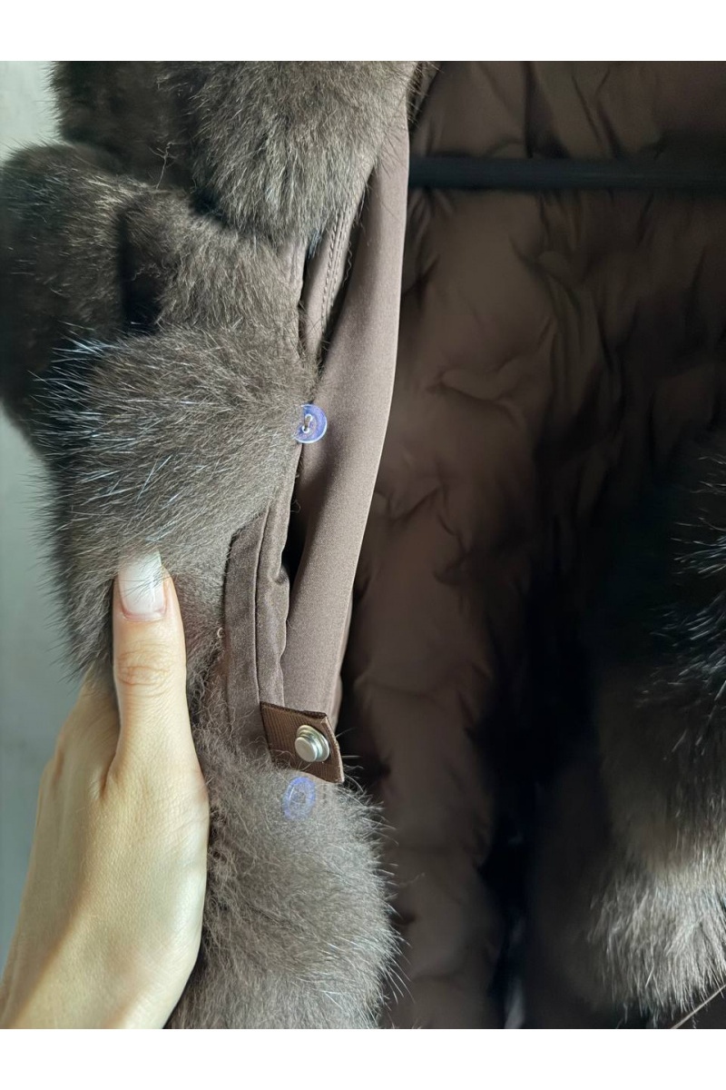 Max Mara Женская парка с натуральным мехом premium