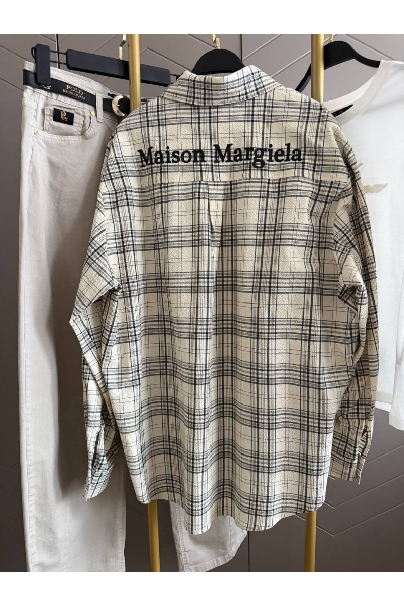 Designer Clothing Женская оверсайз рубашка в клетку Maison Margiela premium