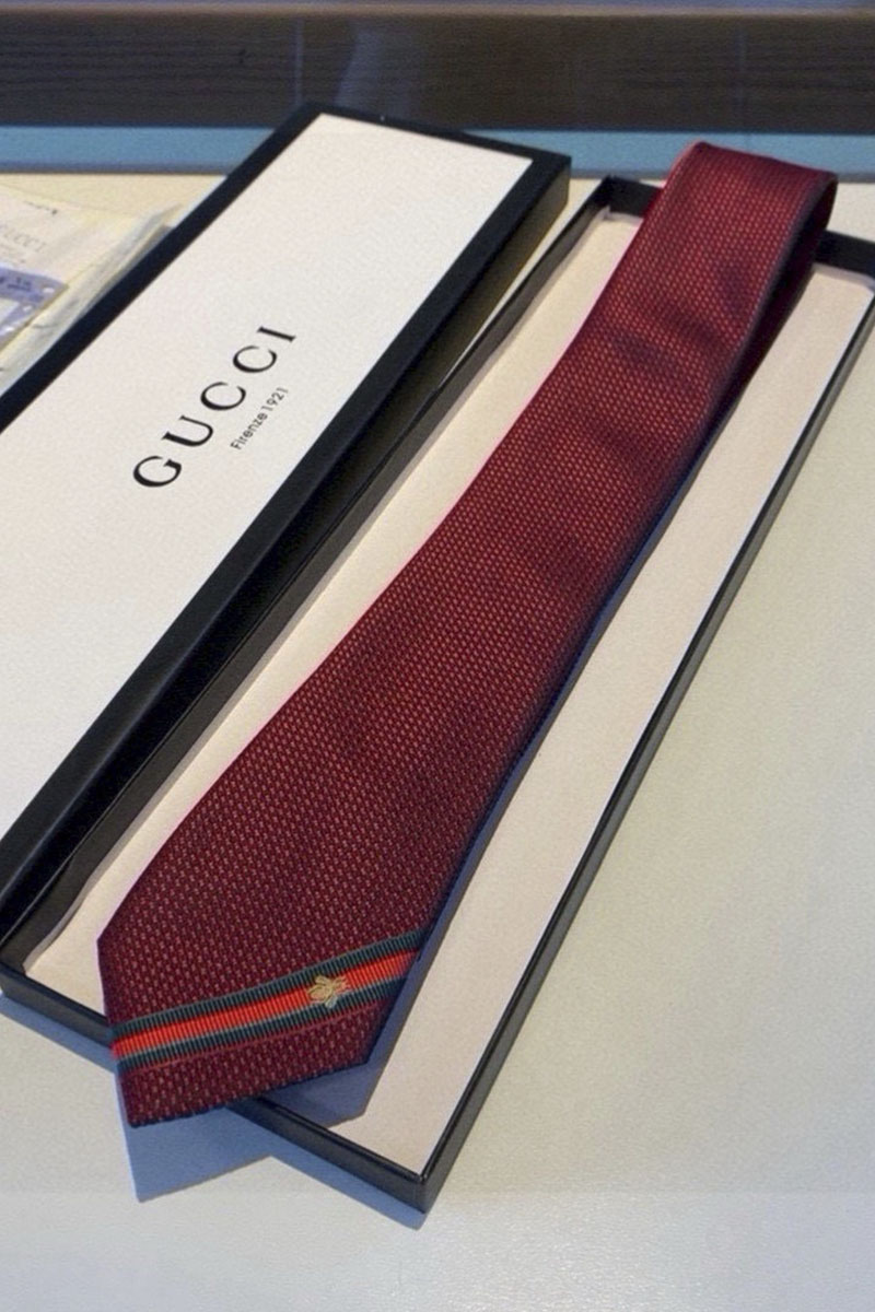 Gucci Галстук premium 146x7 см - Burgundy 