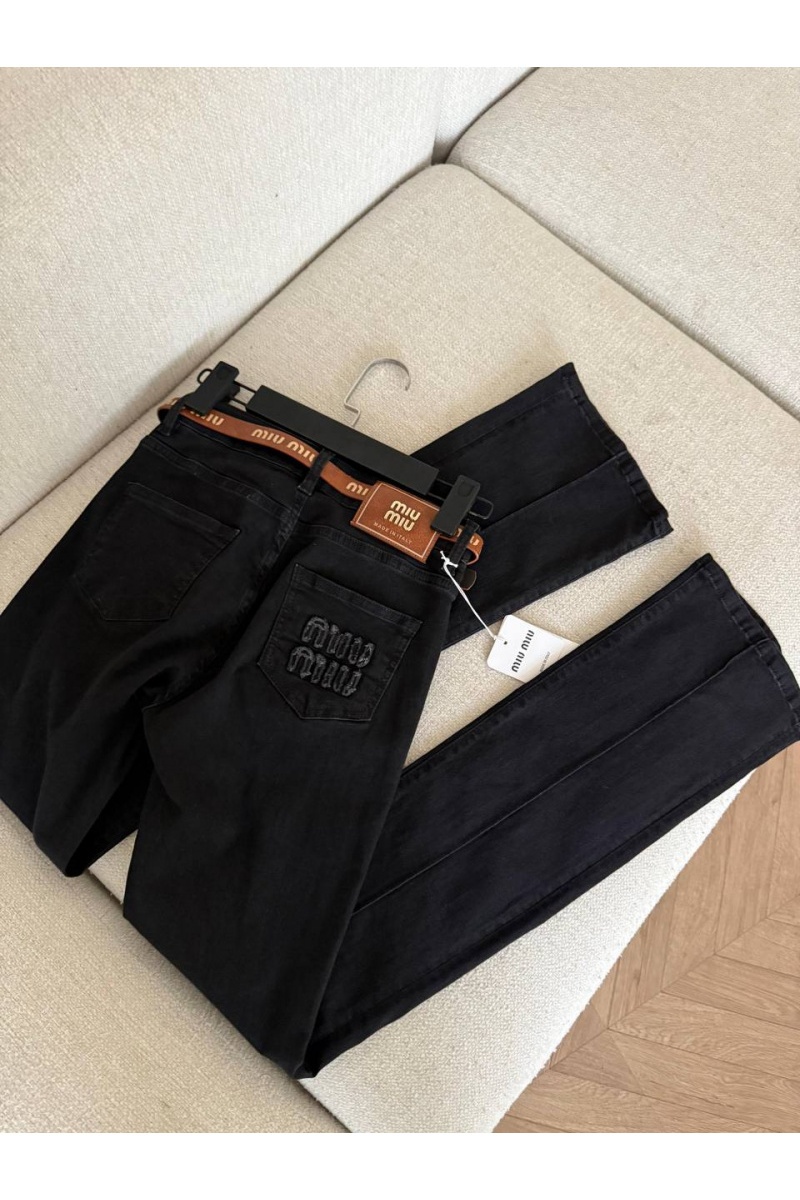 MIU MIU Женские джинсы клёш Premium - Black
