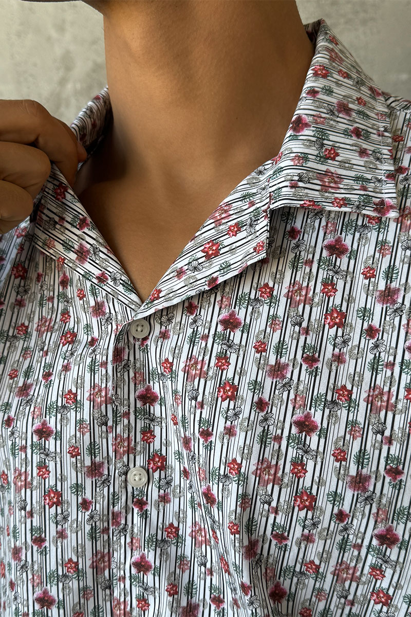 Dоlсе & Gаbbаnа Мужская белая рубашка floral-print 