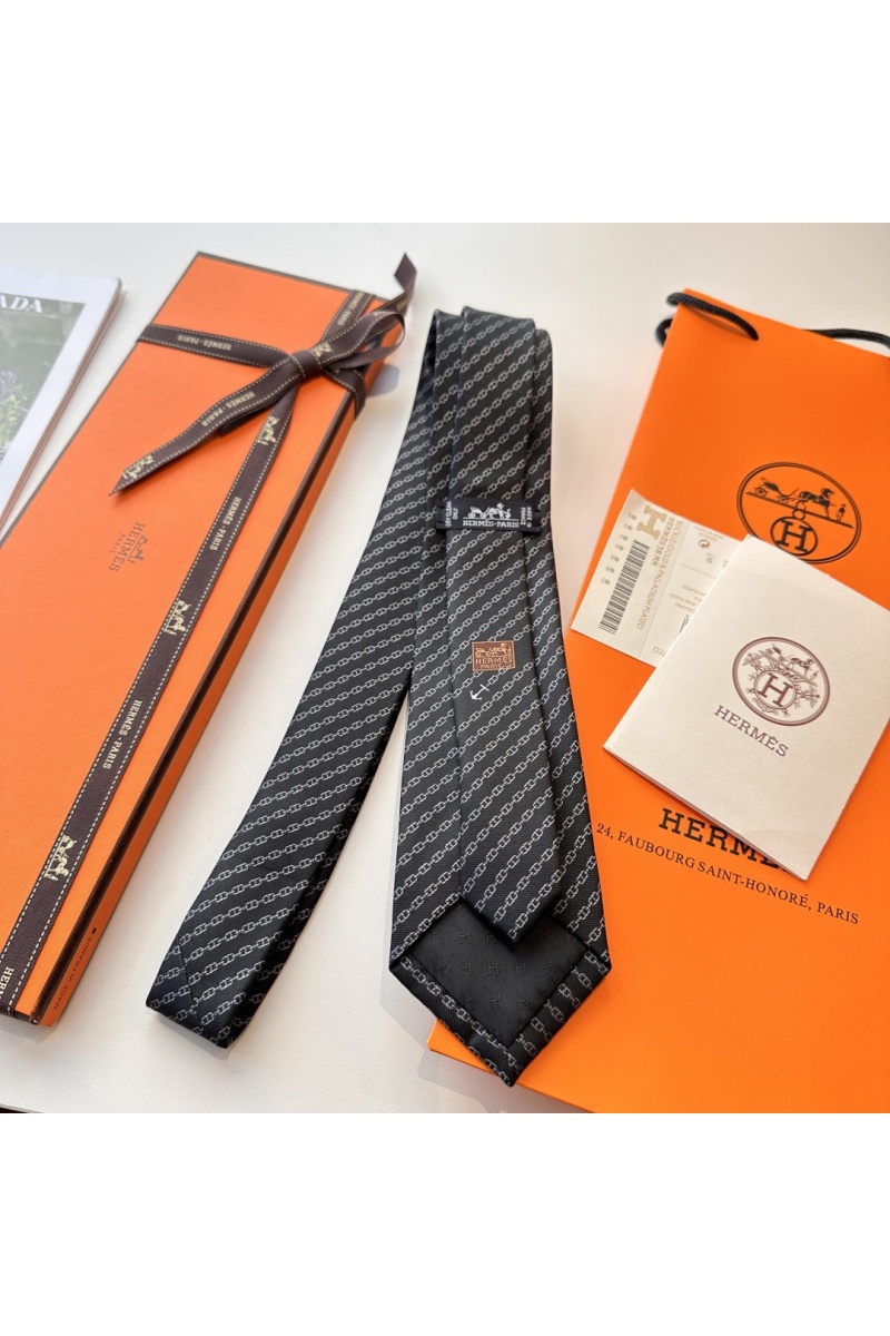 Hermes Галстук Jetez l'Ancre premium - Black