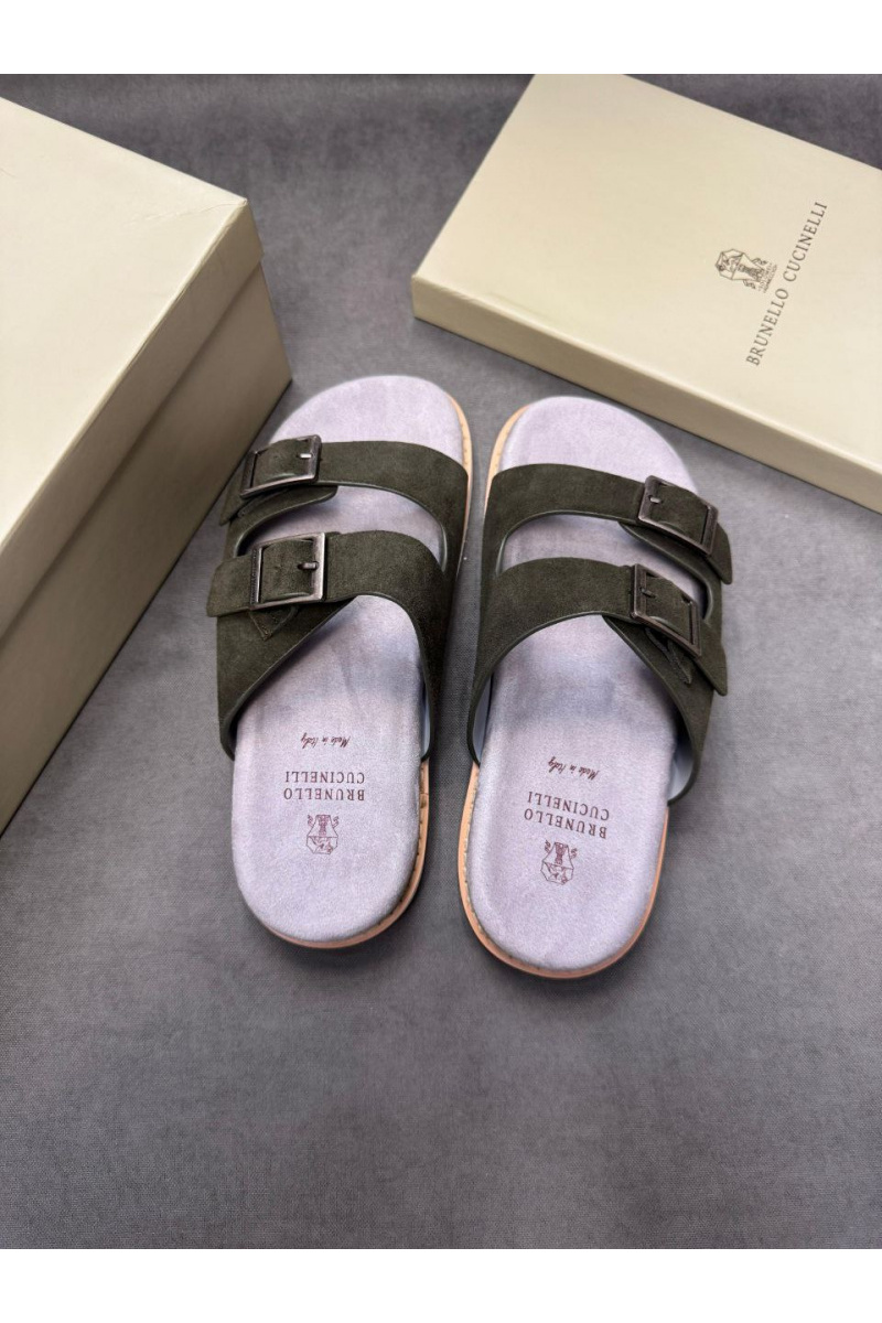 Designer Кожаные шлёпанцы Urban - Khaki