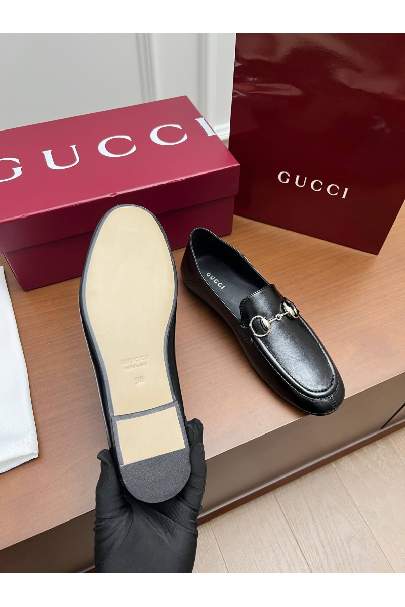 Gucci Женские кожаные лоферы Jordaan premium