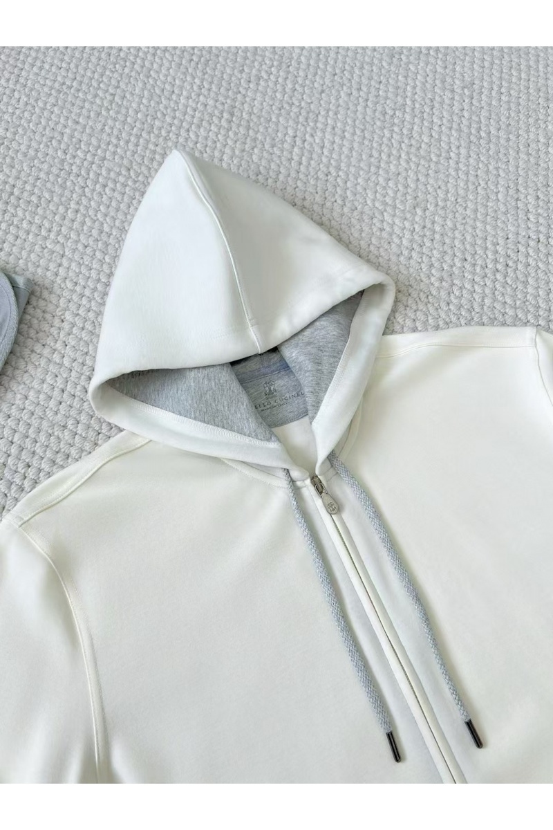 Designer Кофта на молнии Premium - White