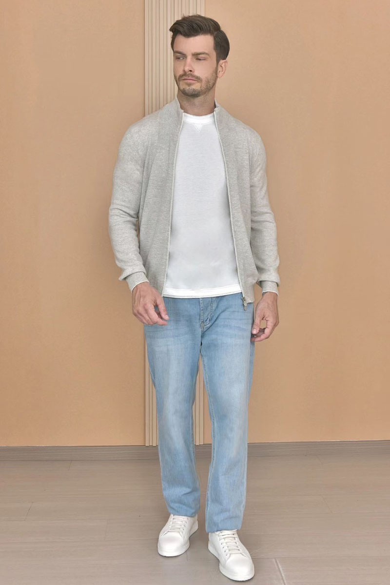 Designer Кашемировый свитер Premium - Light Grey